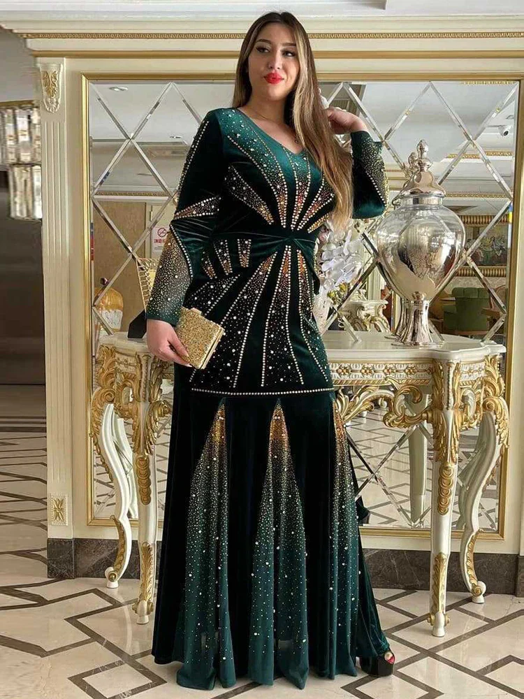 Abayas en velours pour femmes musulmanes - image de produit 7