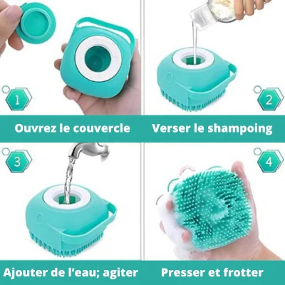 brosse de bain pour chien